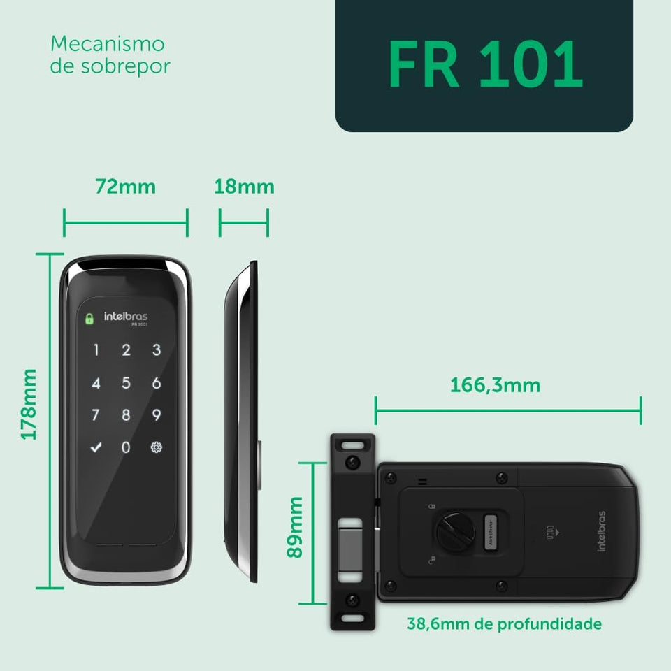 Fechadura Digital FR 101 - Intelbras - com Instalação