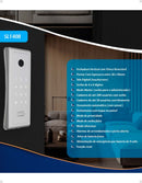 Fechadura Eletronica Papaiz Sobrepor Sl140 Bio Prata Senha Biometria Fechamento Automático Direita/Esquerda