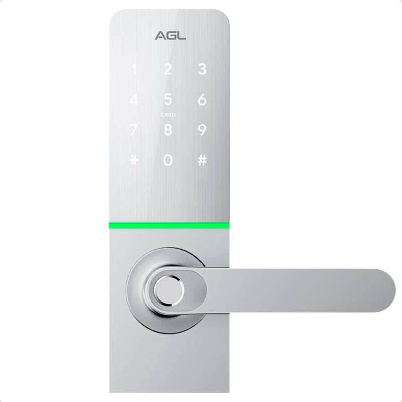 Fechadura Digital AGL H30 Silver Prata Wifi Eletronica Com Aplicativo e Biometria - C/ INSTALAÇÃO