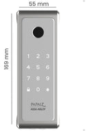 Fechadura Eletronica Papaiz Sobrepor Sl140 Bio Prata Senha Biometria Fechamento Automático Direita/Esquerda