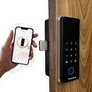 Fechadura Digital Biométrica Primebras Athenas Madeira - C/ INSTALAÇÃO