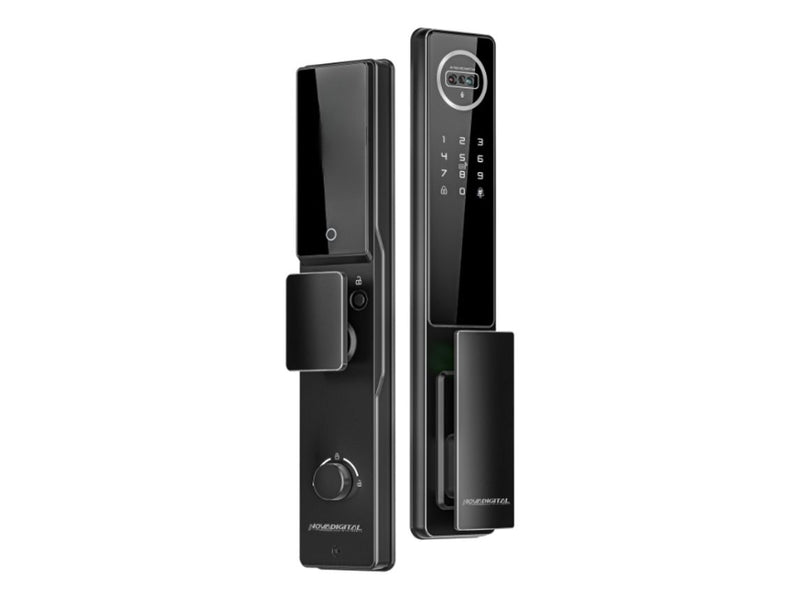 Fechadura Inteligente WiFi Câmera Biometria Face ID SL-IDE Elite Bateria Recarregável Preta - C/INSTALAÇÃO