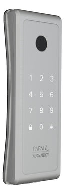 Fechadura Eletronica Papaiz Sobrepor Sl140 Bio Prata Senha Biometria Fechamento Automático Direita/Esquerda