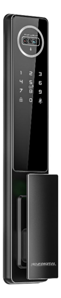 Fechadura Inteligente WiFi Câmera Biometria Face ID SL-IDE Elite Bateria Recarregável Preta - C/INSTALAÇÃO