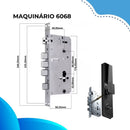 Fechadura Inteligente WiFi Câmera Biometria Face ID SL-IDE Elite Bateria Recarregável Preta - C/INSTALAÇÃO
