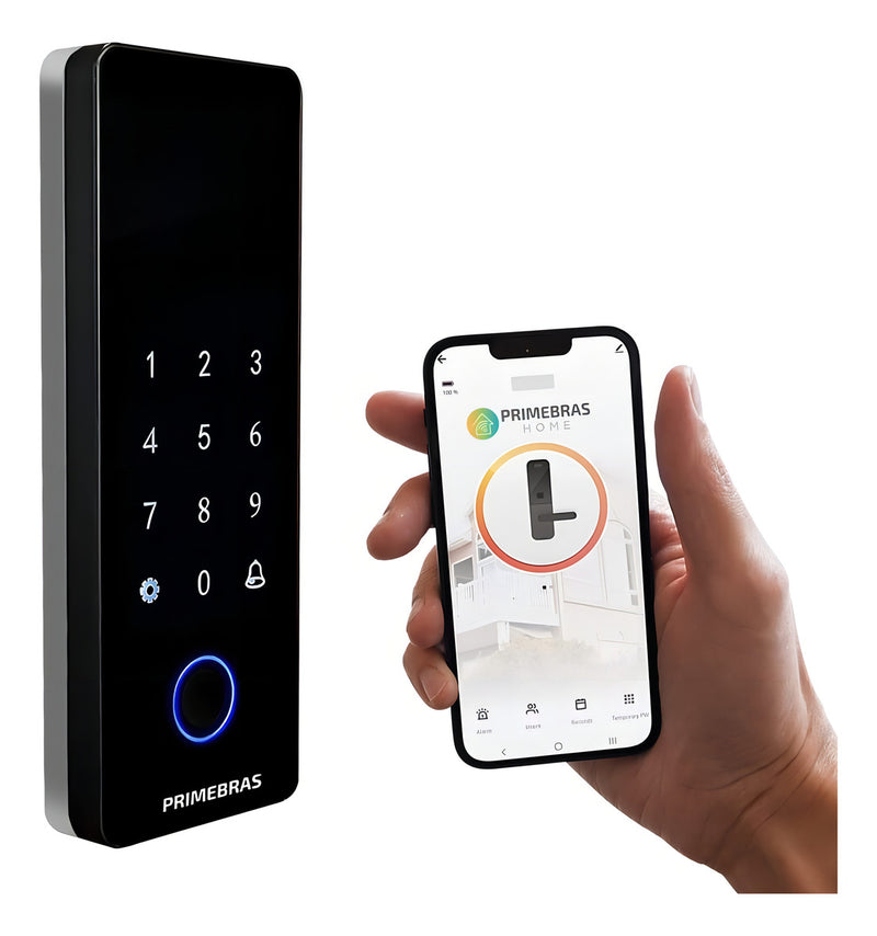 Fechadura Digital Biométrica Primebras Athenas Madeira - C/ INSTALAÇÃO