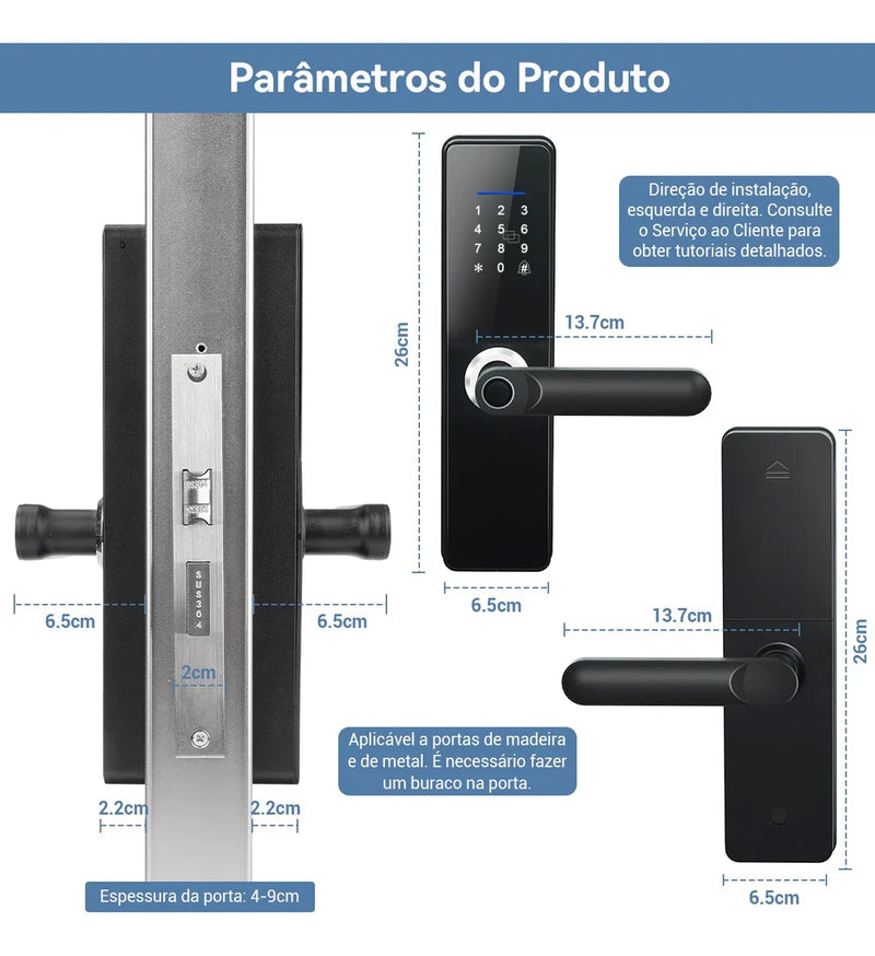 Fechadura Digital Smartlock N03 - C/INSTALAÇÃO