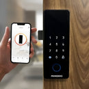 Fechadura Digital Biométrica Primebras Athenas Madeira - C/ INSTALAÇÃO