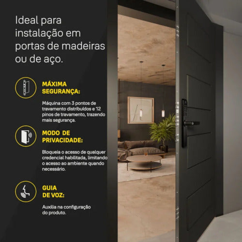 Fechadura Digital Yale  Multiponto 13 Pinos Ydm 60 - C/INSTALAÇÃO - 4 ANOS DE GARANTIA