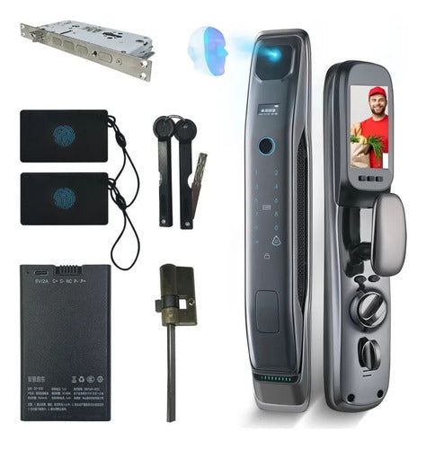 Fechadura Digital Eletrônica Smartlock Biométrica Inteligente Face Id - C INSTALAÇÃO
