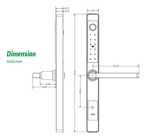 Fechadura Elétrica Smatlock Ttlock App P/ Porta de Aluminio ou ferro - Com Instalação
