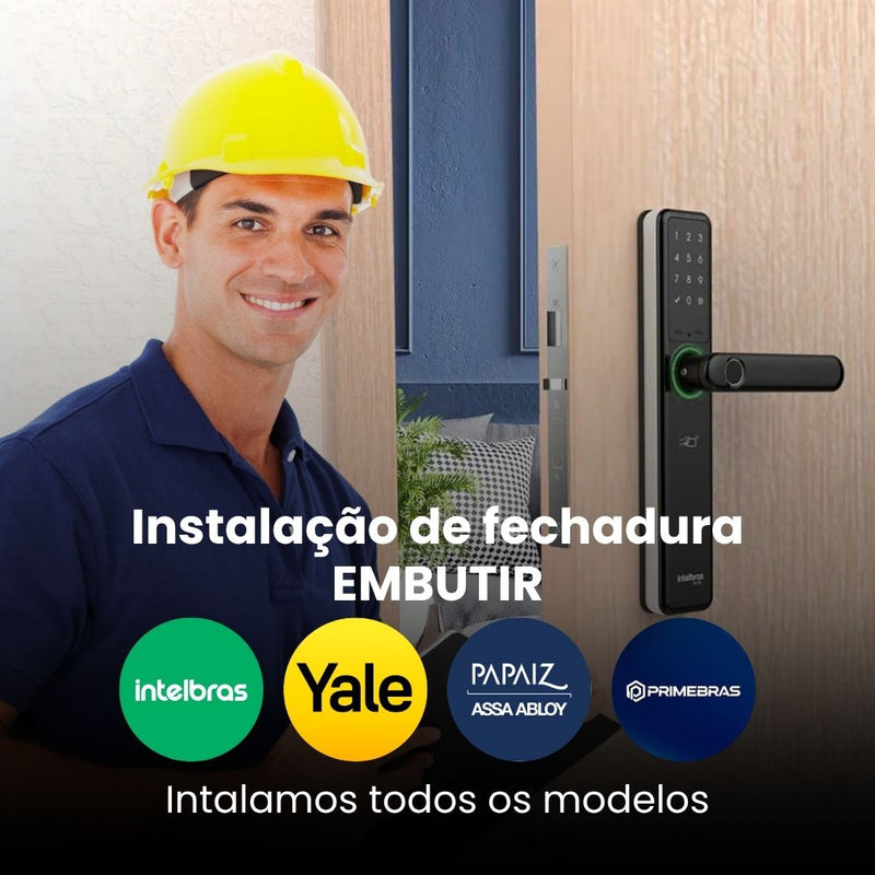 Instalação fechadura eletrônica Embutir