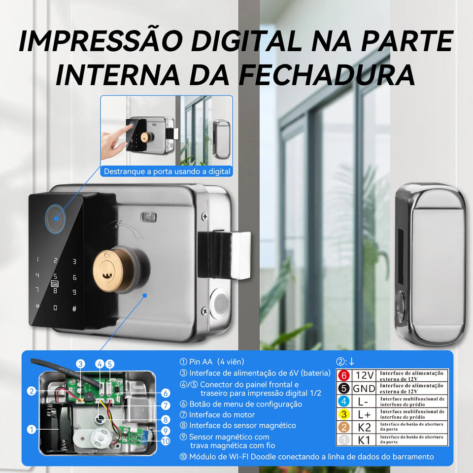 Fechadura Eletrônica a Prova D´Água INTELAR WIFI